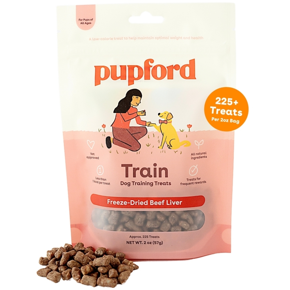 Ford Pupford Freeze-Dried Beef Liver Dog Treats - Pink and White